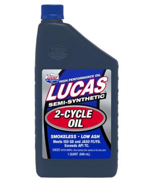Lucas Oil 10110 Semi-Synthetic 2-Cycle Oil Quart - 6 Pack