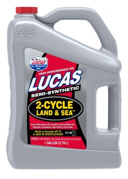 Lucas Oil 10557 Semi-Synthetic 2-Cycle Land & Sea Oil TC-W3 Gallon - 4 Pack