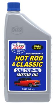 Lucas Oil 10688 Hot Rod & Classic Car Motor Oil SAE 10W-40 Quart - 6 Pack
