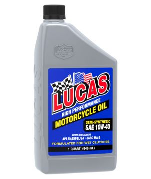 Lucas Oil 10710 Semi-Synthetic SAE 10W-40 Quart - 6 Pack