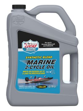 Lucas Oil 10861 Synthetic Blend 2-Cycle Marine Oil Gallon - 4 Pack