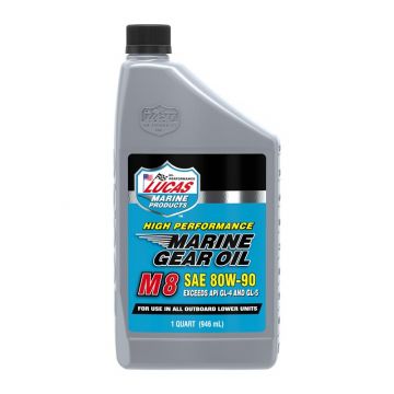 Lucas Oil 11153 M8 SAE 80W-90 Marine Gear Oil Quart - 6 Pack