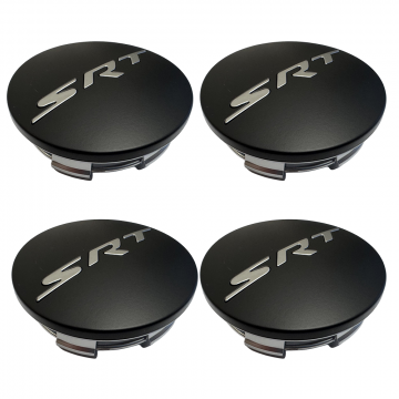 Mopar (5QW99RXFAA) Satin Black SRT Wheel Center Cap - (4 Caps)