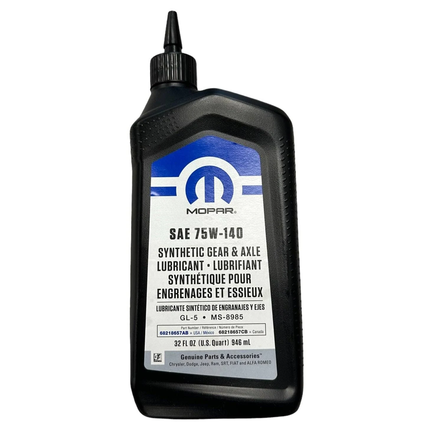 okpetroleum.com: Mopar 68218657-AB SAE 75W-140 Synthetic Gear & Axle ...