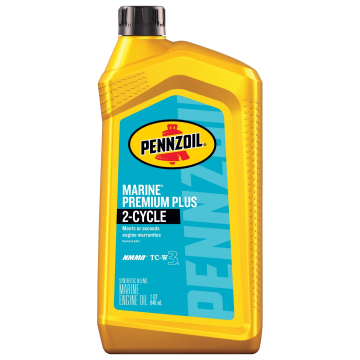 Pennzoil 550044674 Marine Premium Plus 2-Cycle Syn Blend Engine Oil Quart - 6 Pack