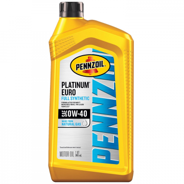 Pennzoil 550051113 Full Syn Platinum Euro 0W-40 Motor Oil Quart - 6 Pack